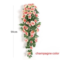Künstliche Seide Rose Reben Wandbehang Blume Rattan für Wohnzimmer Wand-und Garten dekoration Blumen rebe verwendet