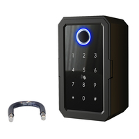 Sägefester Wandmontierter Sicherheits-Schlüsselaufbewahrungskasten aus Zinklegierung APP-Steuerung Fingerabdruck Passcode Kartenzugang Holz/Aluminium