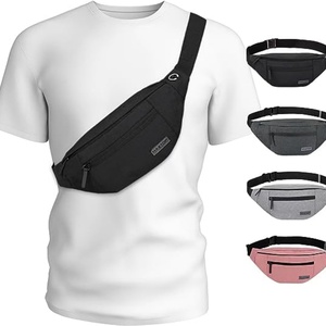 Wholesale Large Capacity Unisex Fanny Pack Custom Logo Printed Polyester <b>Travel</b> Waist Bag Zipper Waterproof Outdoor Fashion - Product Image 1