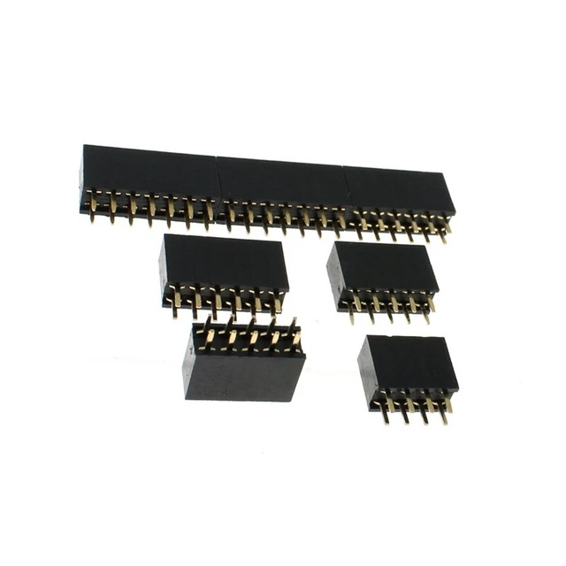 40 Position 1x40 Pin Female Header Connector 2.54Mm Pitch Straight Right Angle SMT THT Soldering Type Socket for PCB Board
