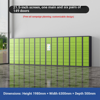 Système de livraison numérique automatique extérieur en acier à 127 compartiments, résistant aux intempéries, pour supermarché, salle de sport, armoire à colis intelligente