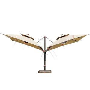 <span class=keywords><strong>Parasol</strong></span> moderne à deux têtes Grand <span class=keywords><strong>parasol</strong></span> carré d'extérieur <span class=keywords><strong>pour</strong></span> cour romaine Villa Park Hotel Base de mobilier d'extérieur - Product Image 6