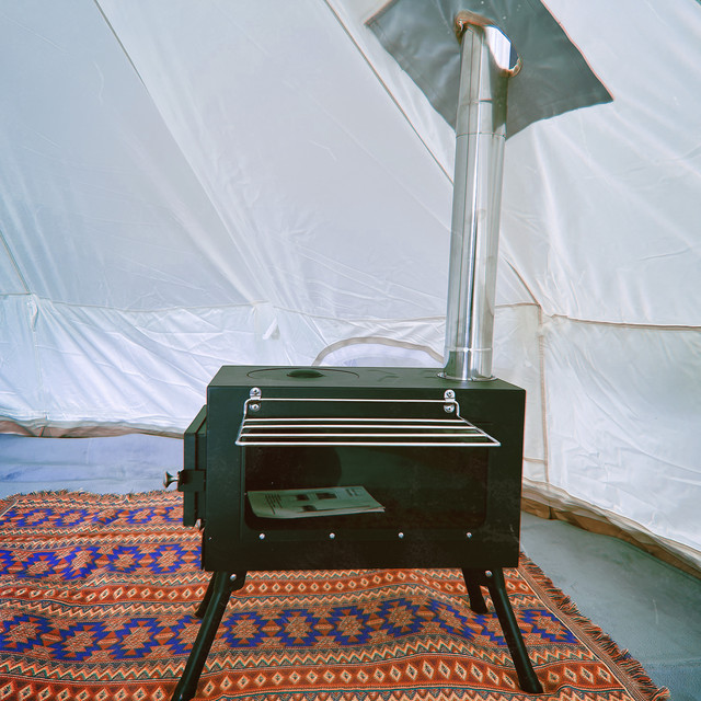 2022 Wholesale Portable Outdoor Camping Wood Burning Stove Tent Stove Heater with Chimney