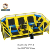 Aire de jeux intérieure pour enfants, ensemble de jeux souples en PVC, trampoline, piscine à balles, équipement d'exercice, filet de protection pour saut à l'élastique de 6 pieds