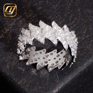 Anillo de banda completa con diseño de alas y diamantes VVS cultivados en laboratorio, plata maciza 925, para uso diario, joyería nupcial para mujer, aniversario - Product Image 4