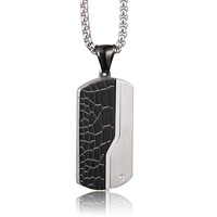 Collier d'étiquette de chien militaire pour hommes pendentif en acier inoxydable Vintage avec chaîne cadeau de Style armée pour petit ami bijoux gravables
