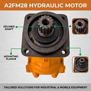 Moteur à pistons axiaux hydrauliques A2FM28 compatible avec la série A2FM, pièce de rechange - Product Image 3