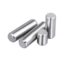 RICALE 304 Pin Dowel Silinder Padat Baja Tahan Karat dengan Finishing Cerah GB119 Pin Penentu Posisi Tetap M1-M12 Penentuan Posisi Mekanis
