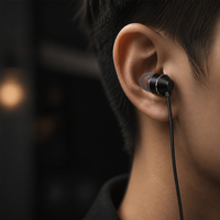 HiFi Stereo Bass Dalam 3.5mm Berkabel In-Ear IPX6 Tahan Air untuk Olahraga dengan Mikrofon untuk Ponsel Earphone Earbud Headphone Headset