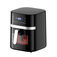 Friteuse à air électrique intelligente Silver Crest moderne pour la maison, 8L, sans huile, avec température réglable, pour une cuisson saine et sûre