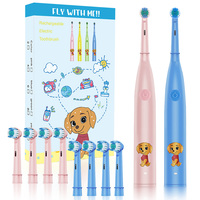 Cepillo de Dientes Eléctrico Recargable para Niños, Resistente al Agua IPX7, Cerdas Extra Suaves, Cepillo de Dientes Rotatorio para Niños Pequeños de 3 a 12 Años