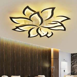 Nueva llegada de luces de techo LED modernas, acrílico remoto para sala de estar, dormitorio, comedor, Negro/blanco, IP33, garantía de 3 años - Product Image 5