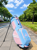 Sac de golf pliable ASL en cuir PU durable avec fermeture éclair, fermeture magnétique, motif gaufré, plusieurs poches, logo personnalisé