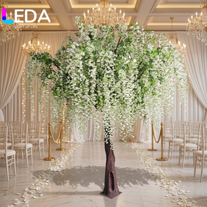 LEDA Factory Price Cream White Wisteria Ceiling Flower Artifical Flower Tree For <b>Wedding</b> Event <b>Props</b> - Product Image 2