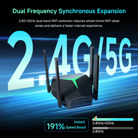 Extensor de Rango Wifi, Repetidor Wifi Inalámbrico de 1200mbps, Doble Banda 2.4ghz 5ghz, Amplificador de Señal de Largo Alcance para Hogar y Oficina