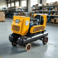 Compresseur d'air portable anti-rouille à refroidissement par air pour outils pneumatiques 200 litres 5000 psi