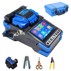 Empalmadora de Fibra Óptica por Fusión Groword CSP 7S con Alineación de Núcleo Automática, Empalmadora FTTH con VFL OPM, Color Azul - Product Image 1