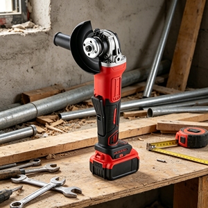 Meuleuse d'angle sans fil L&P Industrial 21V sans balais 125mm avec batterie 4Ah 6Ah et interrupteur à palette - Product Image 2