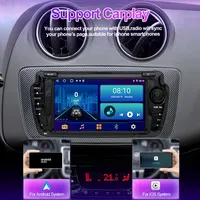 Radio Mobil 2 Din untuk Seat Ibiza 2009-2013 Pemutar Multimedia Audio CarPlay Android Auto GPS BT WIFI FM Autoradio Headunit