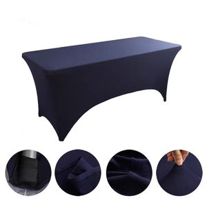 Trực tiếp có nguồn gốc nhà máy bán buôn màu xanh hải quân Khăn trải bàn với biểu tượng tùy chỉnh in mẫu cho khách sạn tiệc cưới - Product Image 3