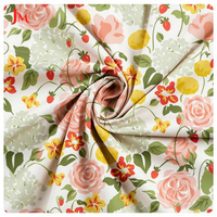 Kain Voile Katun Organik Murni 100% Bermotif Bunga, Lembut, dan Bernapas, Grosir untuk Gaun dan Hijab