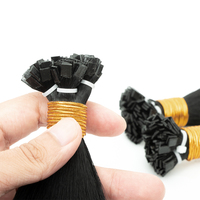 Extensions de cheveux à pointe plate doublement étirées, cheveux humains vierges russes, lisses et soyeux, qualité supérieure, sans couture