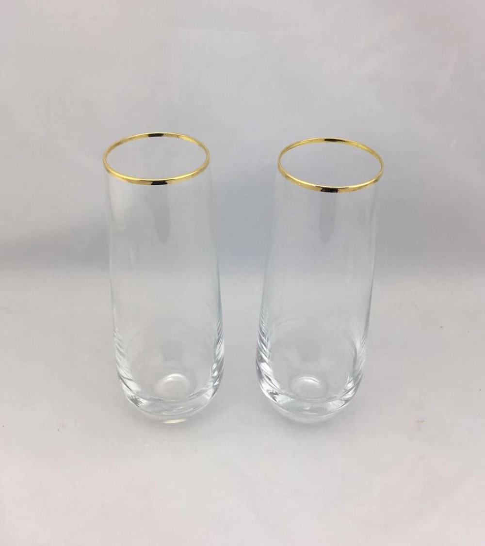 Wholesale Wedding  270ml 9oz Type Glass Stemless Champagne Flute