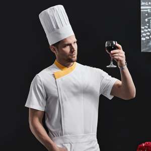 Restaurante personal cocina uniforme logotipo personalizado Negro estilo japonés Chef uniforme abrigo - Product Image 3