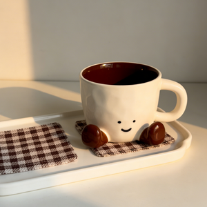 Taza de <span class=keywords><strong>Café</strong></span> de Cerámica de Porcelana Ecológica con Diseño <span class=keywords><strong>Kawaii</strong></span> de Piesitos Adorables para Té, Leche, Hogar y Oficina, Apta para Microondas - Product Image 6