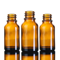 Großhandel 15ml Bernsteinfarbene Glasflasche mit Pipette für Serum Ätherisches Öl Gesichtscreme Augentropfen Kosmetikverpackung UV-Schutz Reed