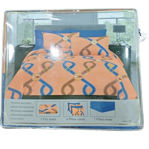 Set di Biancheria da Letto con Motivi Geometrici Unici, Lenzuolo con Angoli, 48 Nuovi Design Stampati, Set da 6 Pezzi, Misure Queen e King - Product Image 1