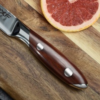 3.5 Inch Fruitmes Duits Staal Keuken Schrijdende Mes Japans Gesmede Hamer Vruchten Messen Met Houten Handvat Groothandel