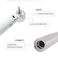 Turbine dentaire à haute vitesse avec lumière LED et roulement en céramique, pièce à main dentaire LED pour accouplement rapide KV