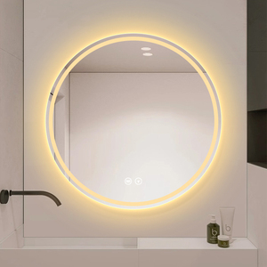 Hiện đại trang trí nội thất phòng tắm chống ẩm cảm ứng nút cảm biến vòng tường trang trí nội thất chống sương mù thông minh gương với LED ánh sáng - Product Image 2