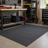 Tapis antidérapant carré personnalisé pour atelier automobile, conception de sécurité à double adhérence, grille TPR renforcée, anti-déplacement, anti-glissement