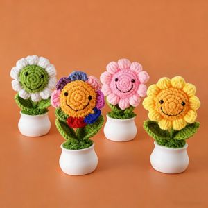 2026 Plante en pot au crochet, Tournesol Cœur Rose, Plante positive émotionnelle, Cadeau de remise de diplôme, Merci de m'avoir aidé à grandir - Product Image 6