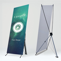 Support publicitaire X-Stand pour affiches, bannière X-Stand personnalisée pour campagnes d'exposition et publicité d'événements professionnels