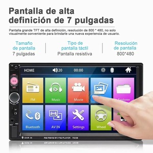 <span class=keywords><strong>Receptor</strong></span> estéreo Universal para coche Radio FM <span class=keywords><strong>Bluetooth</strong></span> reproductor de video MP5 7 pulgadas 2 Din para VW Toyota Honda - Product Image 2