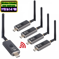 Extenseur sans fil HDMI 150M 1 TX jusqu'à 4 RX 1080P 60Hz 5.8GHz Émetteur-récepteur audio vidéo pour TV Box vers plusieurs écrans