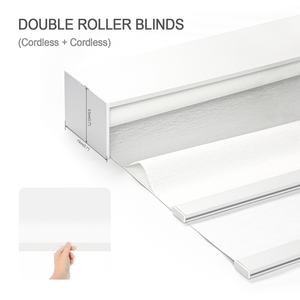 Kabellose Verdunkelungs-Tag-und-Nacht-Doppelschicht-Rollos Lichtblockierende Lichtfilternde Doppelrollos <span class=keywords><strong>Doppelrollo</strong></span> - Product Image 3