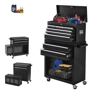 Coffret à outils métallique roulant, armoire à outils robuste avec tiroirs, chariot à outils mobile pour garage, réparation automobile, atelier, rangement - Product Image 2
