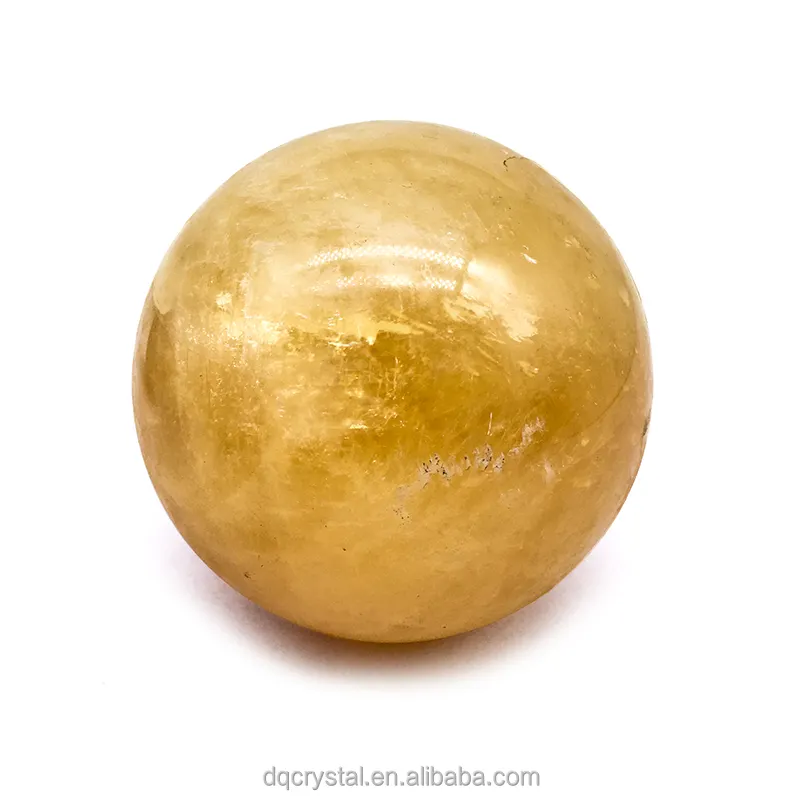 Wholesale polished natural big size orange calcite quartz sphere yellow calcite crystal ball for home decoration