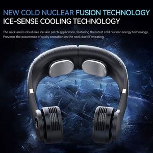 Ventilador de Cuello Portátil Recargable con Tecnología de Fusión Nuclear Fría, 5 Velocidades, Reducción de Ruido de Viento Fuerte, para Viajes Diarios - Product Image 6