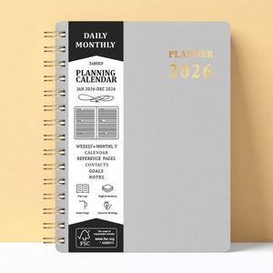 Carnet de planification financière mensuelle 2025-2026 personnalisé avec couverture en PVC, organiseur de budget et de suivi des dépenses, <span class=keywords><strong>cadeau</strong></span> - Product Image 4