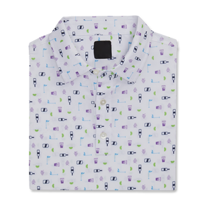 เสื้อโปโลสำหรับผู้ชายเสื้อกอล์ฟผ้าสแปนเด็กซ์ผ้าโพลีเอสเตอร์พิมพ์ลายทั้งตัวหรูหราน้ำหนักเบาออกแบบได้ตามต้องการ - Product Image 6