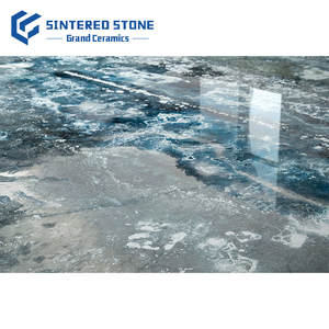 Ubin porselen ekspor Vietnam lantai besar 12mm kualitas tinggi pembuluh biru meja kuarsa buatan lembaran batu disinter - Product Image 6