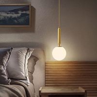 Lampe à boule givrée blanche moderne du milieu du siècle plafonnier suspendu avec abat-jour globe opale pour cuisine salle à manger chambre