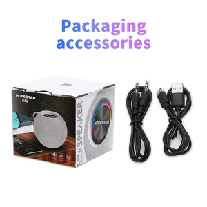 Enceinte Bluetooth portable ronde en tissu avec lumière RGB et poignée pour extérieur et soirées, subwoofer stéréo, carte TF, USB - Product Image 2