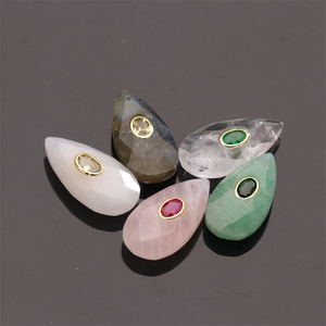<span class=keywords><strong>Ciondolo</strong></span> in Pietra <span class=keywords><strong>Naturale</strong></span> a Goccia in Quarzo Rosa, <span class=keywords><strong>Ametista</strong></span>, Agata, Lapislazzuli e Cristallo per Creazione di Gioielli Fai da Te, Collane e Orecchini - Product Image 4