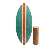 Meta2Balance Papan Seluncur Ikan Kustom Bentuk Keseimbangan Kayu Papan Rol Gabus Pelatih Papan Wakesurf dan Penyeimbang
